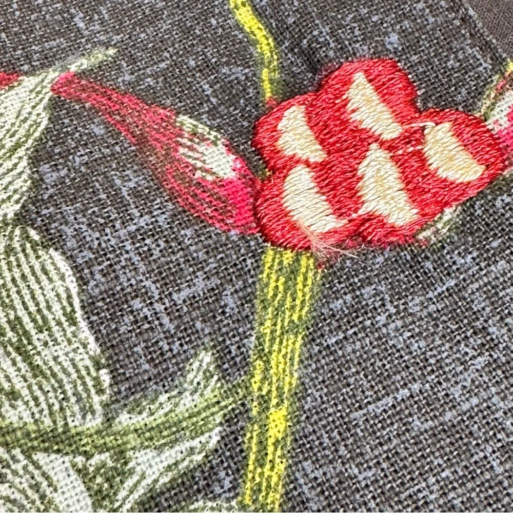 Set of 5 embroidered placemats